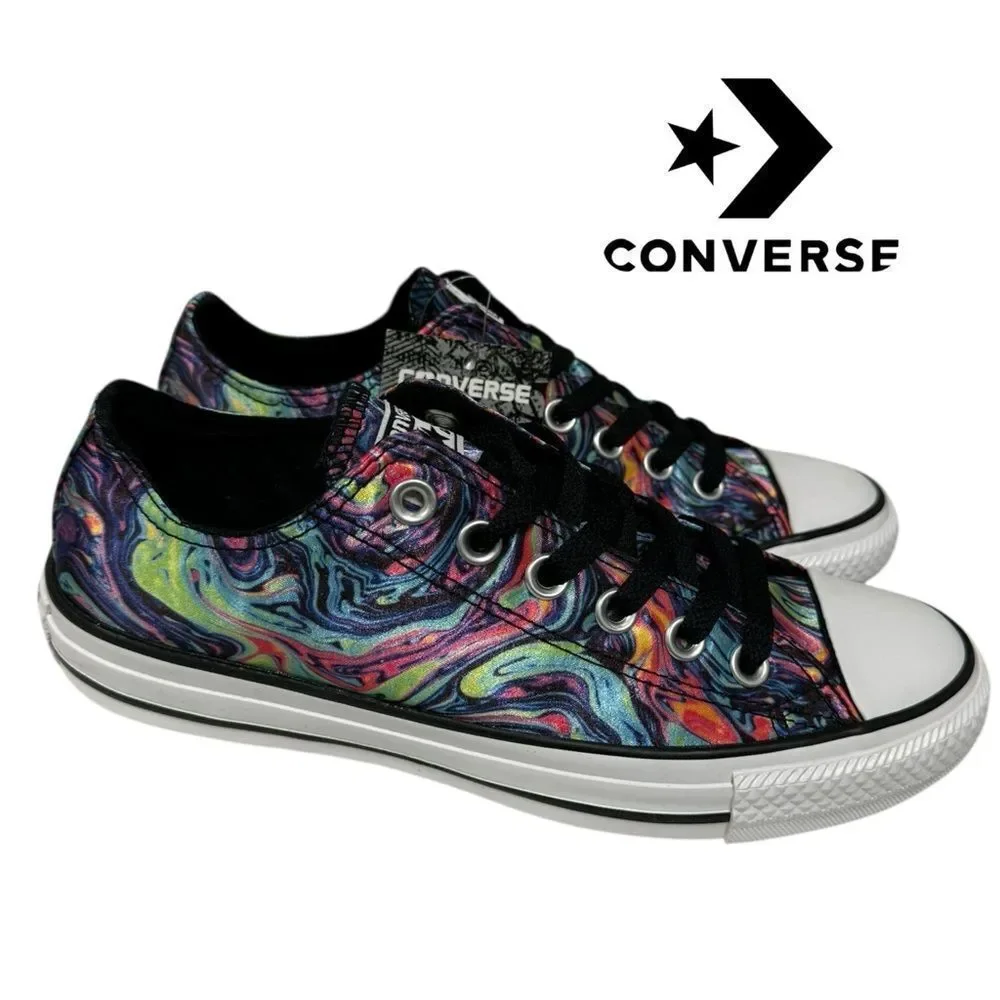 New Converse All Star Ct Ox Satin Swirl Oil Slick 150441C Women Sneakers 7 RARE